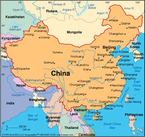 what are the countries that touch china
